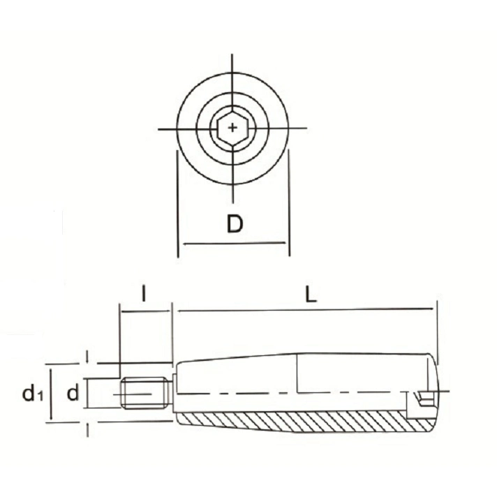 Hot Sale Male Thread Revolving Handle for Screen Printing Machine