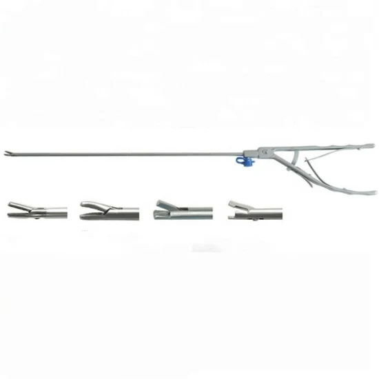 Wiederverwendbarer, links gebogener, leicht V-förmiger Nadelhalter für chirurgische Instrumente