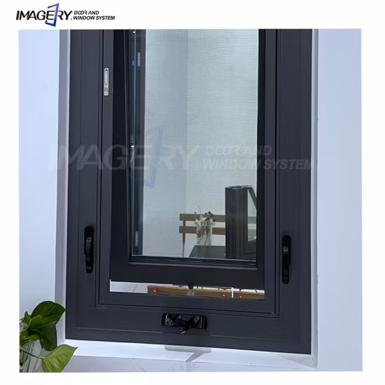 Moderner schwarz/gold/weißer Griff aus Aluminiumlegierung mit Schloss und Zug-Fensterkurbel für Flügelfenster